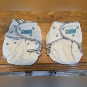 Cream and Gray Cloth Diapers